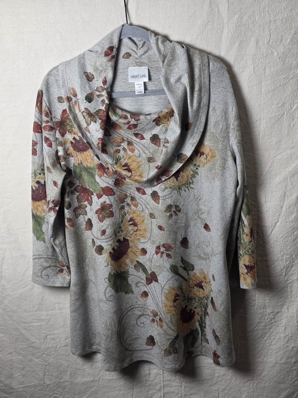 Liberty Lane Floral Cowl Neck Tunic